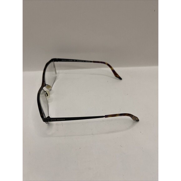 Steve Madden Eyeglasses Dramatic Black Half Rim Frames Only Black 54-16-135